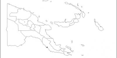 Kart Papua Yeni Qvineya kontur xəritə