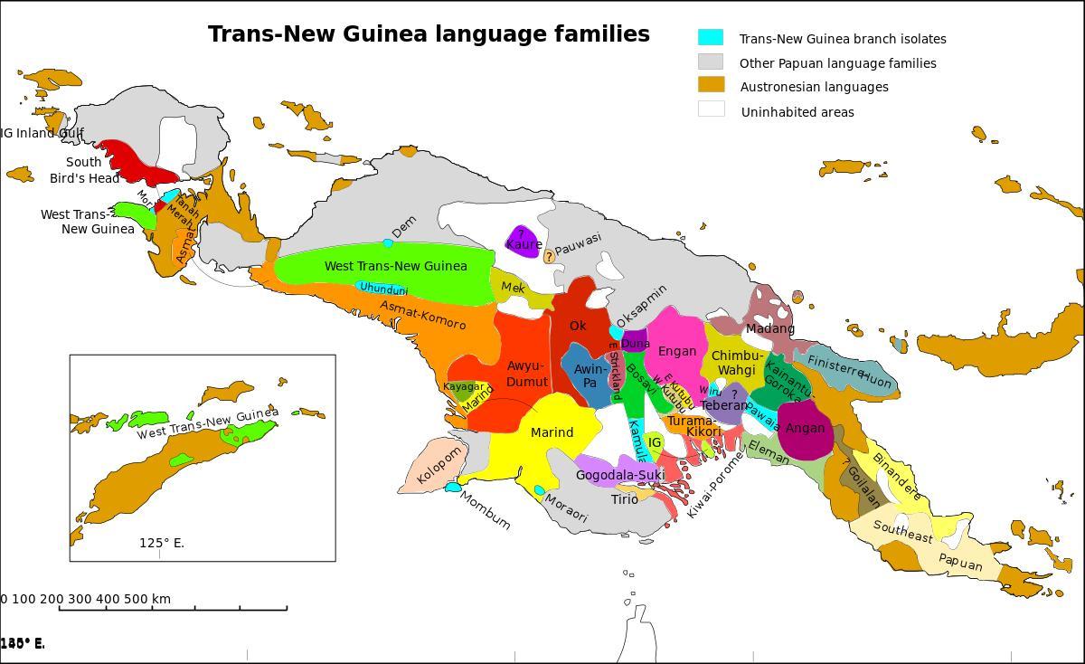kart Papua-Yeni Qvineya dili 
