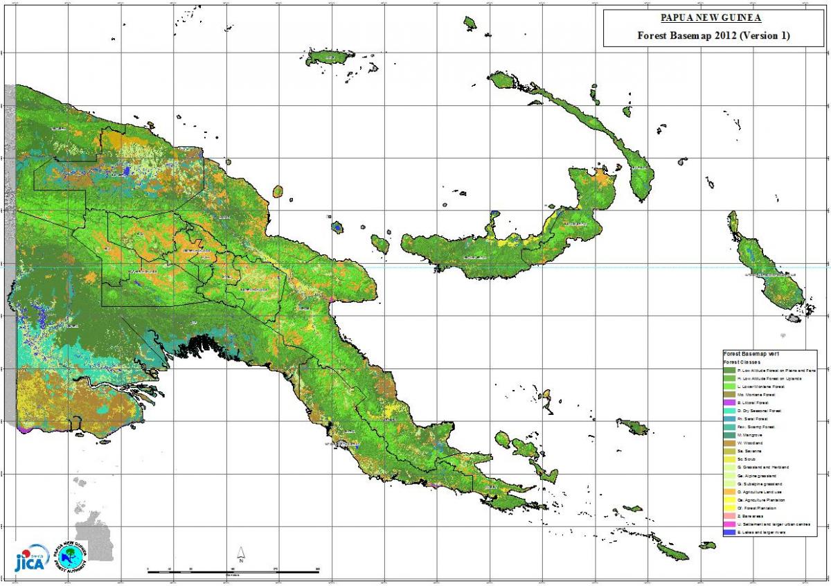kart Papua Yeni Qvineya iqlimi