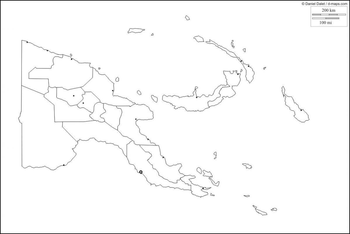 kart Papua Yeni Qvineya kontur xəritə