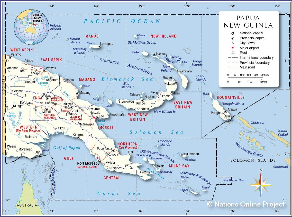 kart тари Papua-Yeni Qvineya 