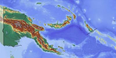 Papua Yeni Qvineya topoqrafik xəritə