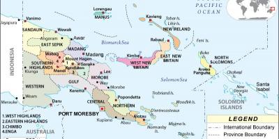 Kart Papua-Yeni Qvineya, iller